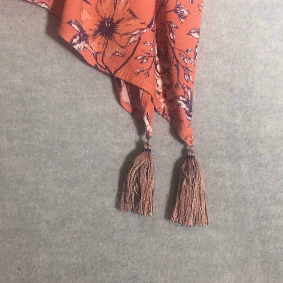 KNOX ROSE Floral Print Oversized Relaxed Fit Comfy Kimono with Tassels - Picture 11 of 16